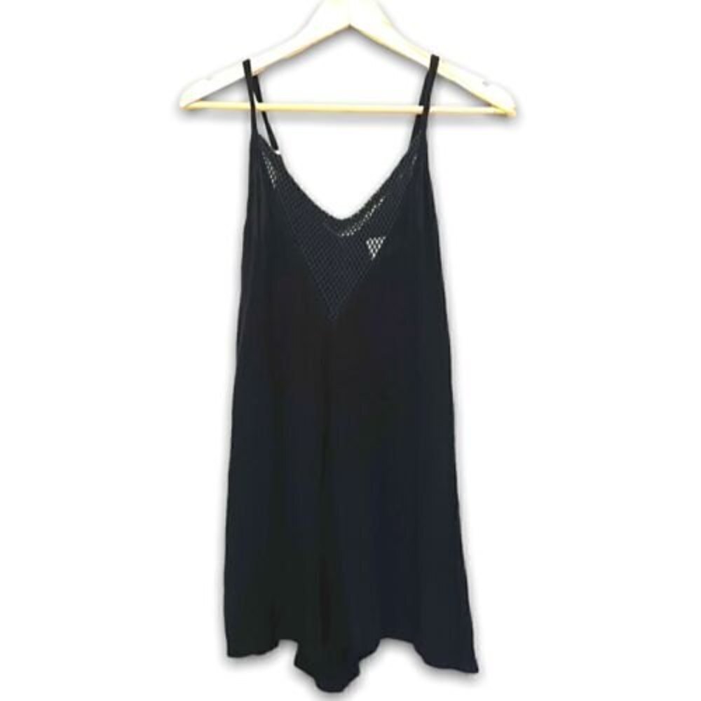 Cleobella Black Romper with Crochet‎ detail size XS in Black